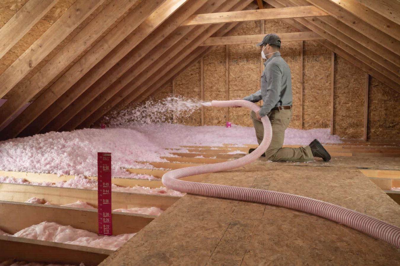 Blown-in insulation